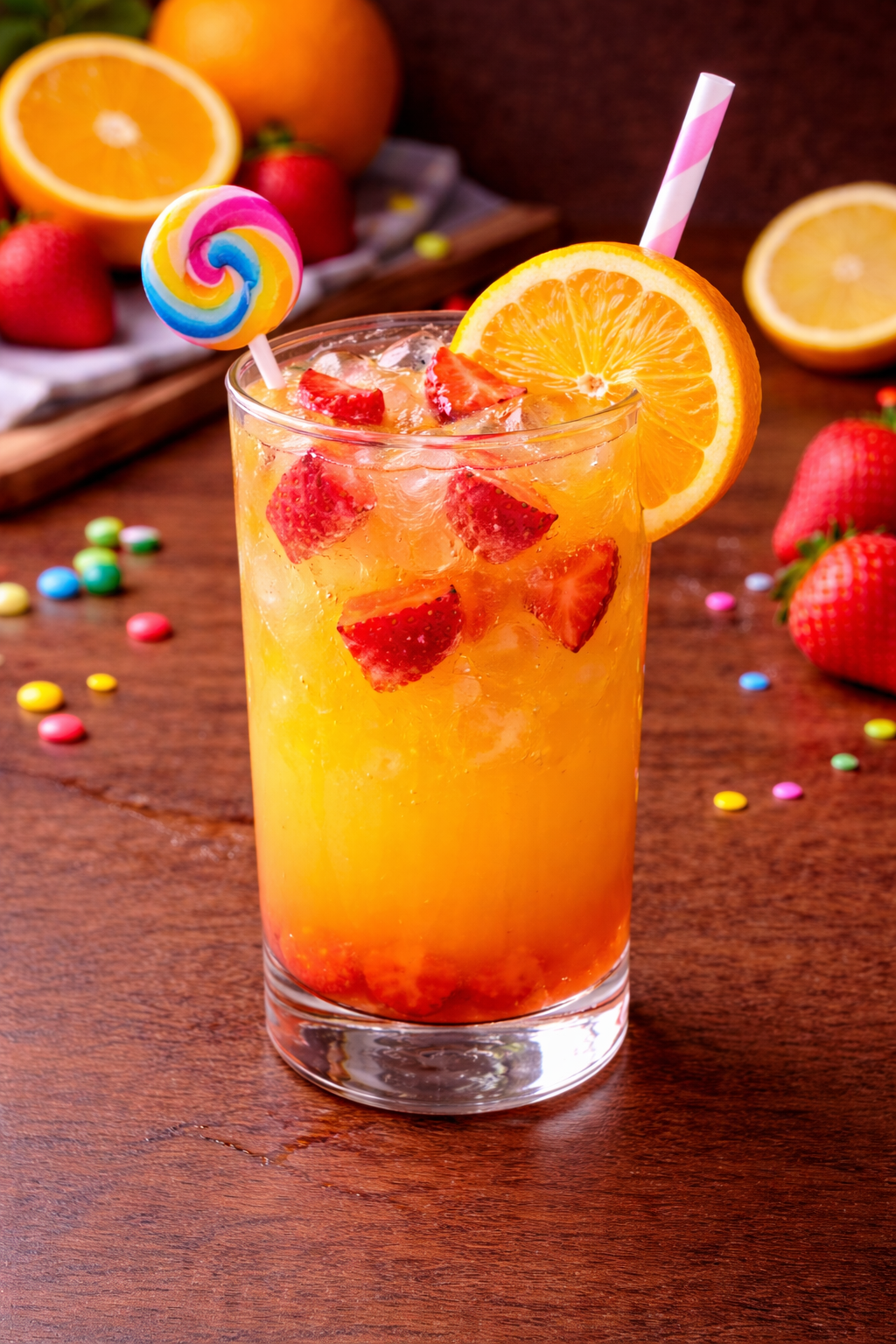 Sonniger Erdbeer-Wirbel