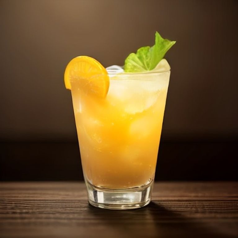 Pfirsich-Minz-Eistee Spritzer